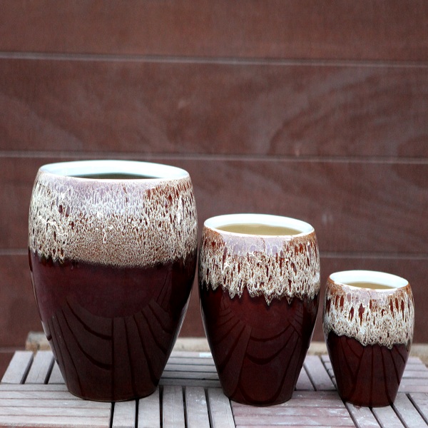 Brown Ceramic Pots M-CP-202-IP