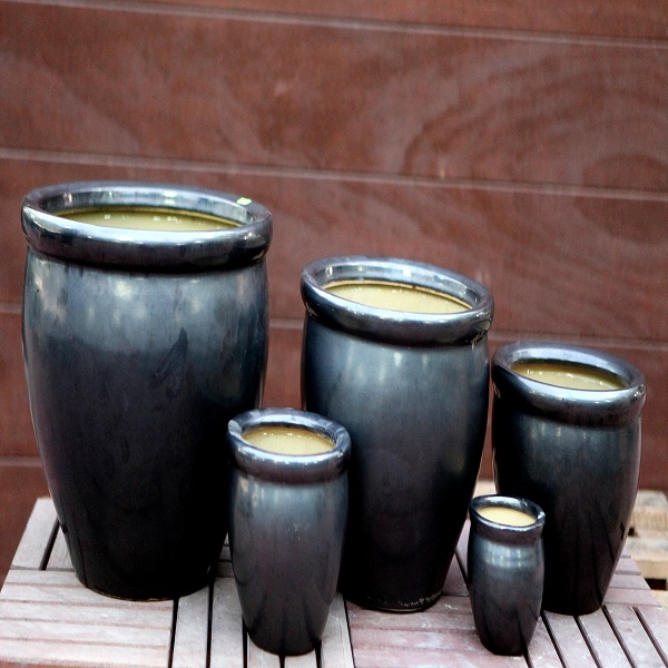 Dark Gray Ceramic Pots M-CP-50H-IP